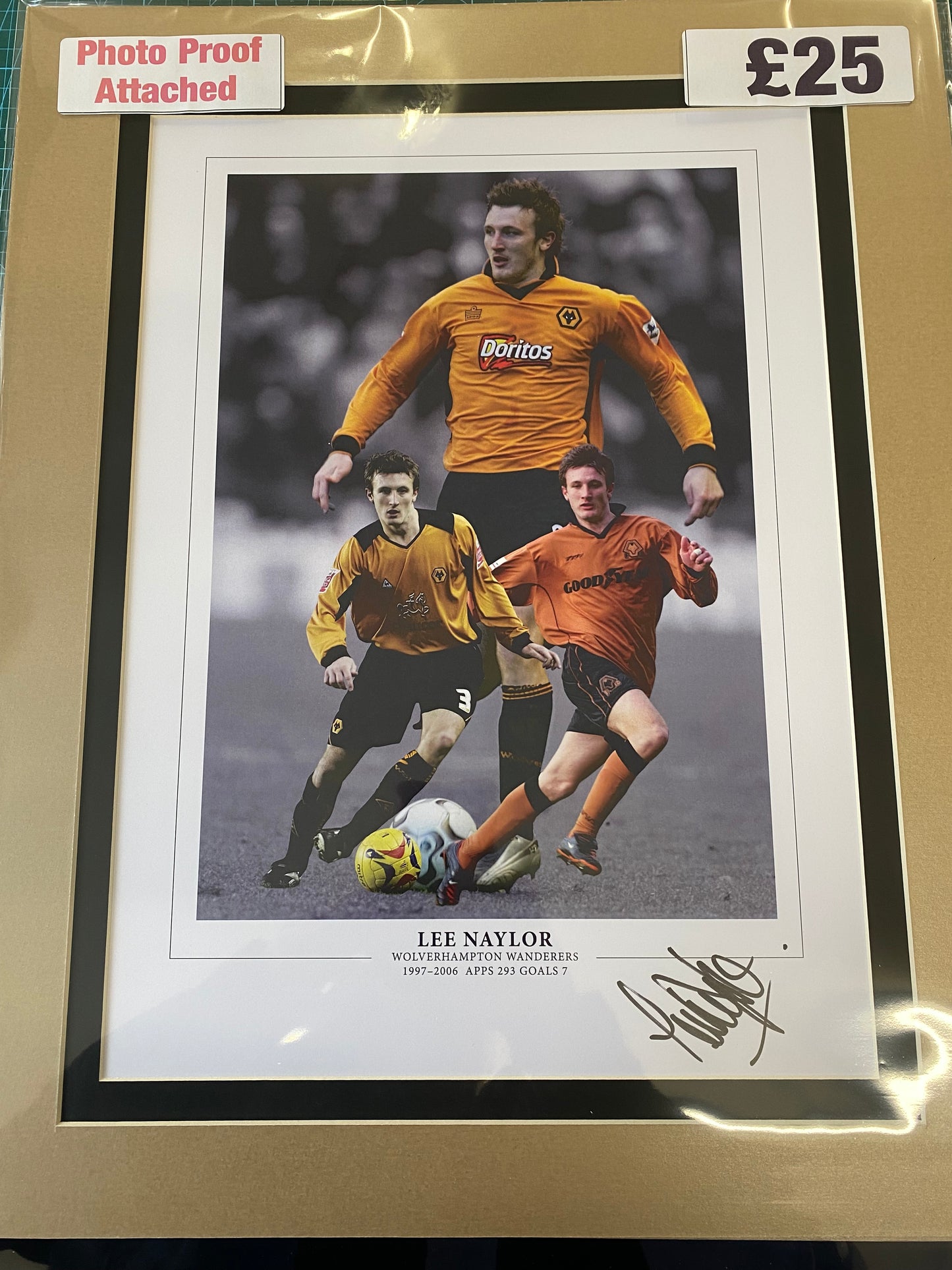 Wolverhampton Wanderers Lee Naylor personally signed limited edition print