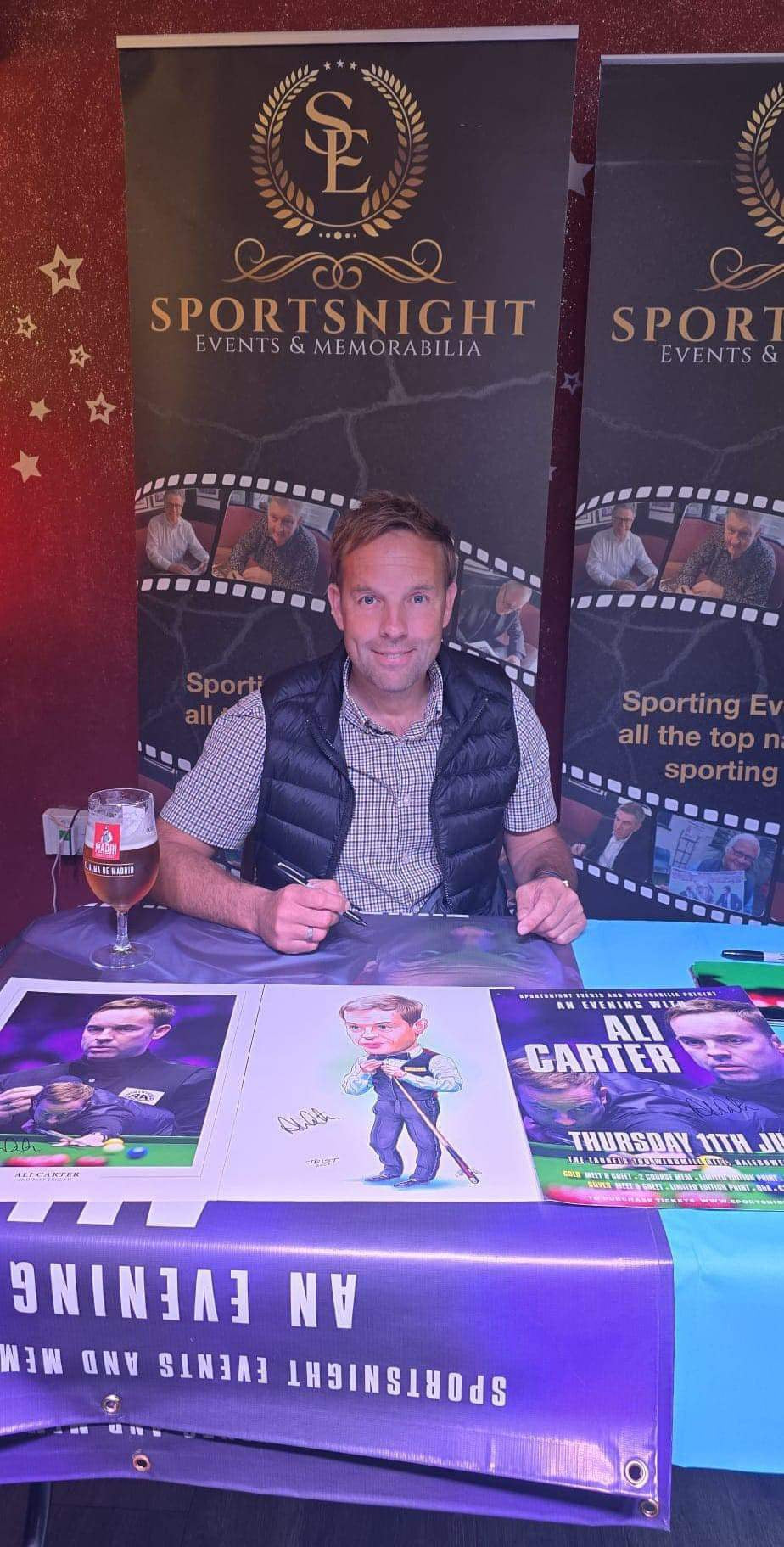 Snooker Ali Carter personally signed limited edition print