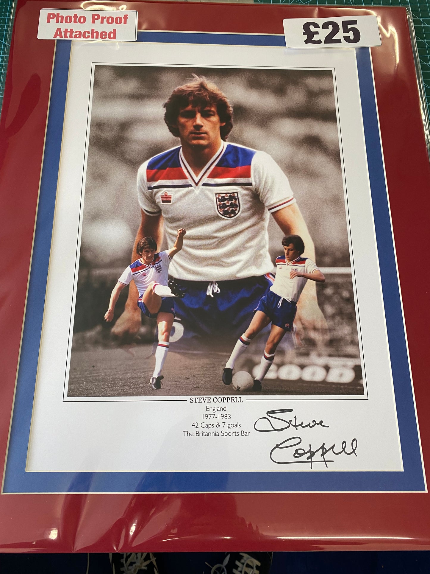 England Steve Coppell personally signed limited edition print