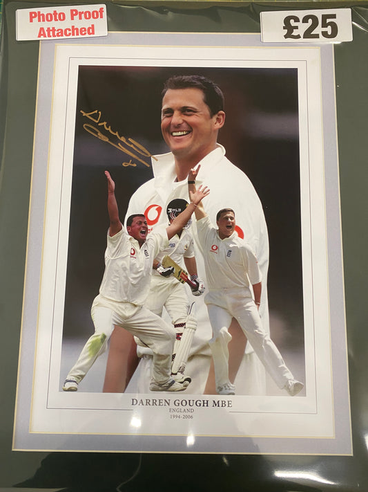 Cricket England Darren Gough personally signed limited edition Print