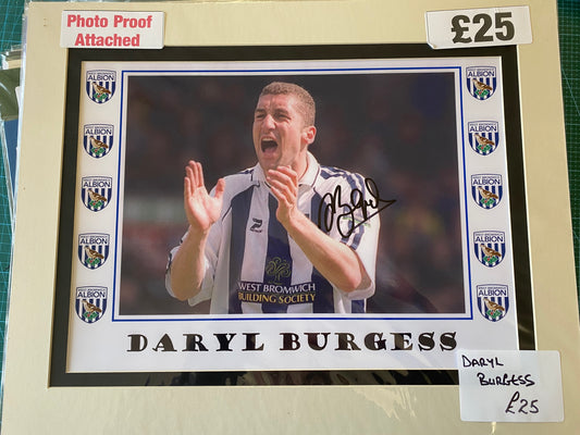 West Bromwich Albion Daryl Burgess personally signed photograph