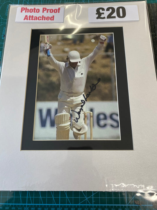 Cricket England Wayne Larkins personally signed photograph