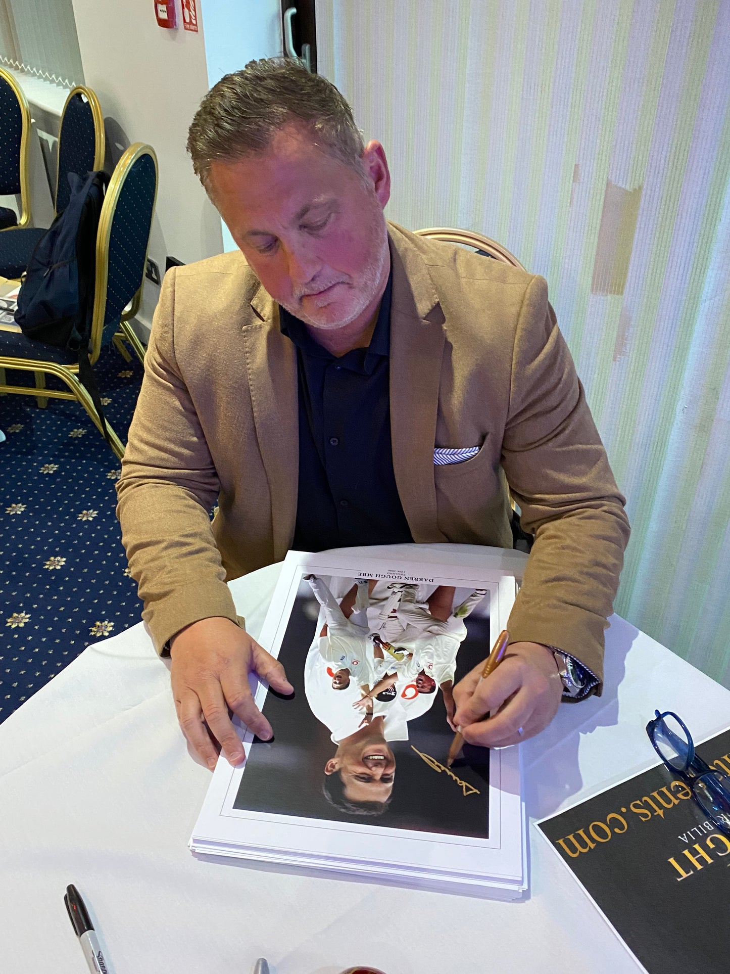 Cricket Yorkshire Darren Gough personally signed limited edition print