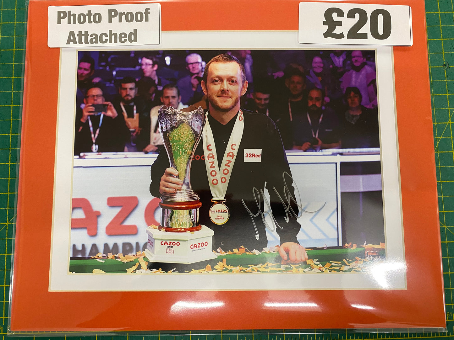 Snooker Mark Allen personally signed photograph comes