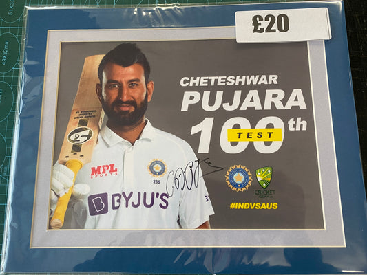 Cricket India Cheteshwar personally signed photograph