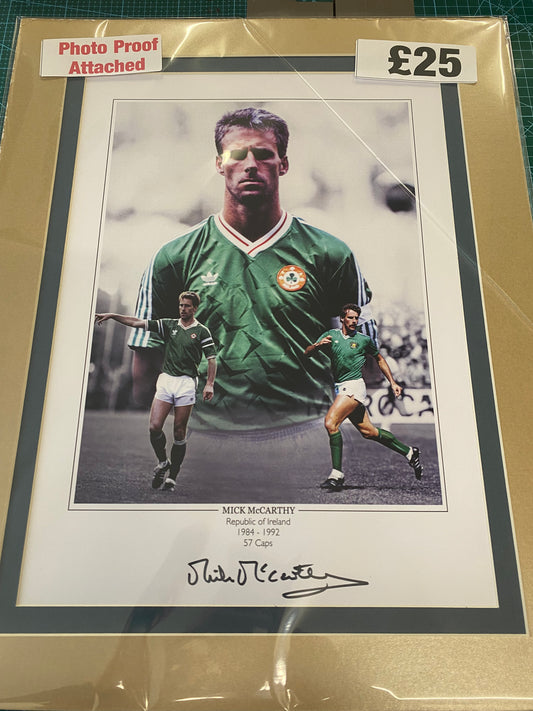 Ireland Mick McCarthy personally signed limited edition print