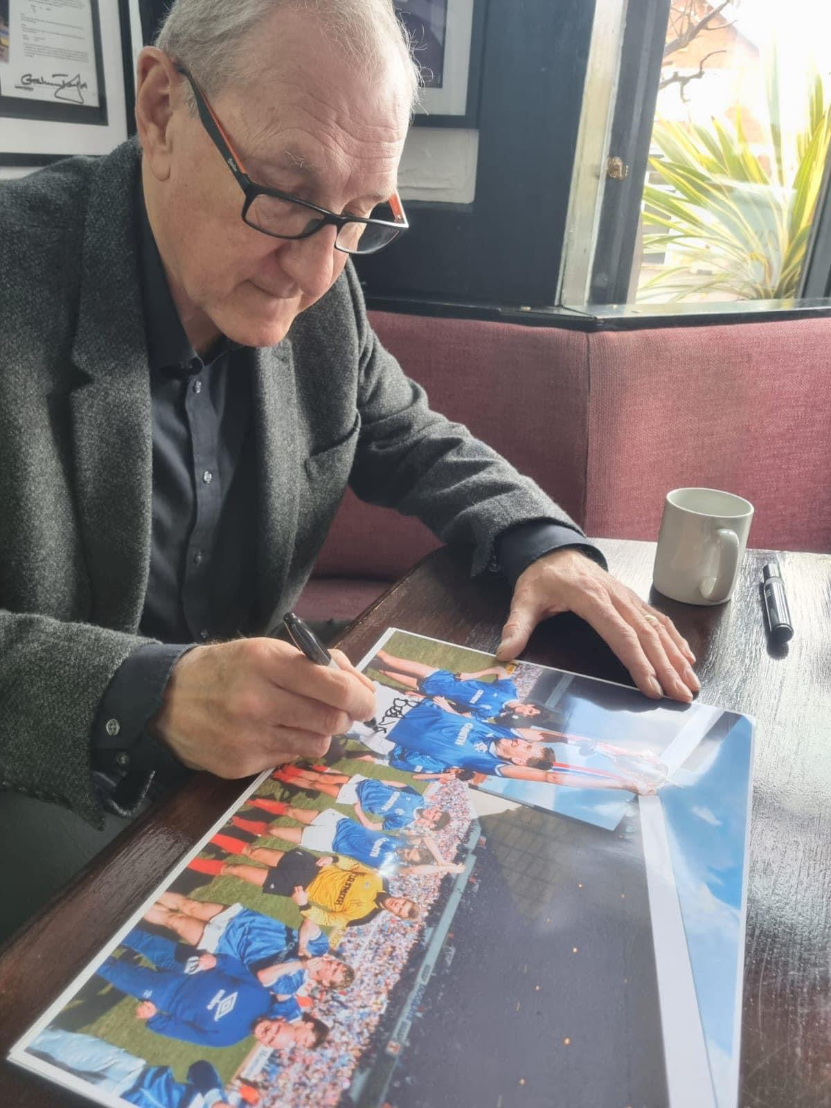 Ipswich Town Terry Butcher personally signed Road sign photo