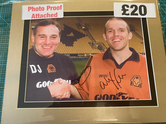 Wolverhampton Wanderers Alex Rae and Dave Jones personally signed photograph