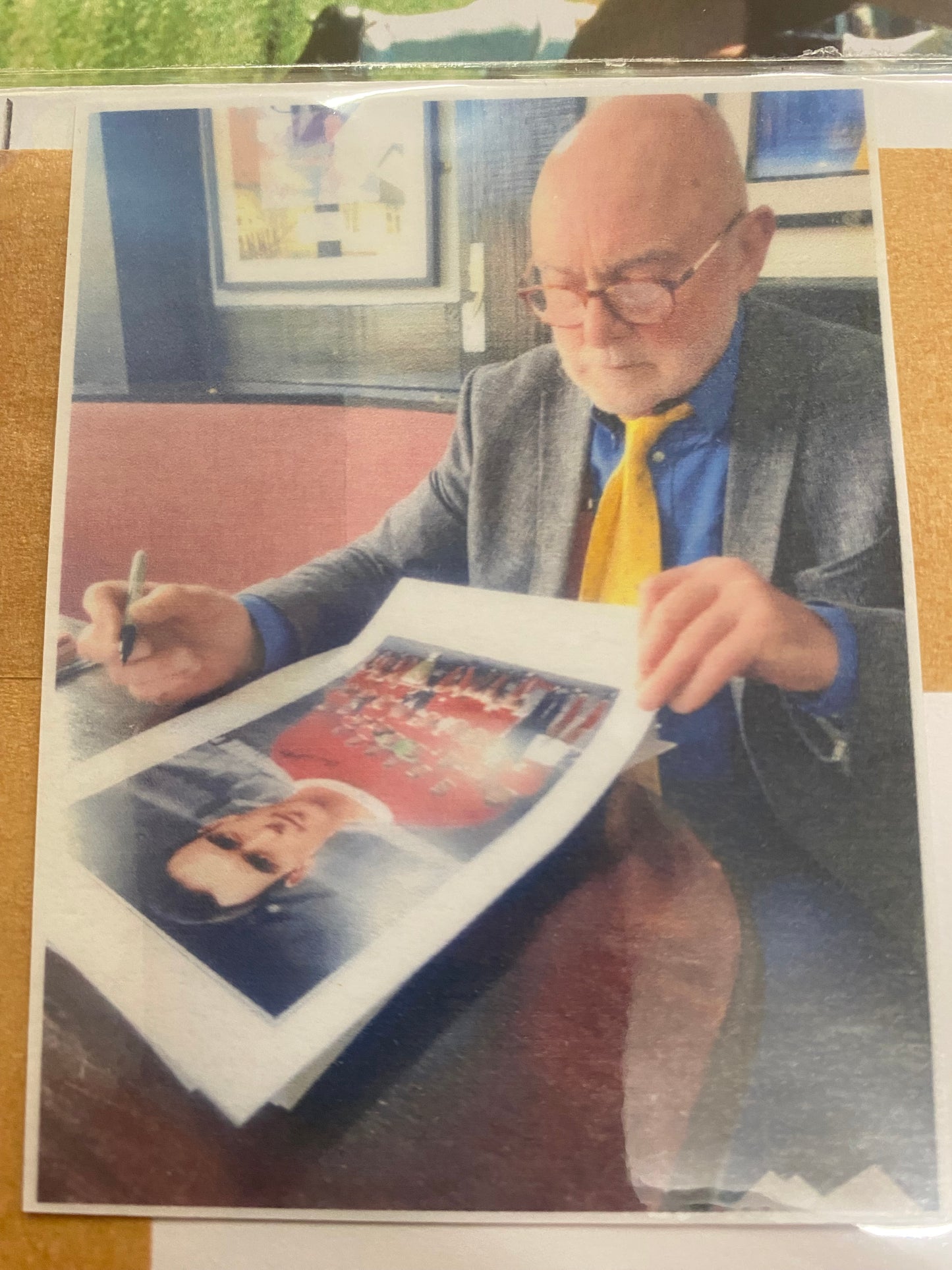 Manchester United John Aston personally signed photograph