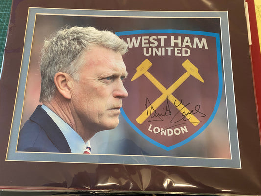 West Ham Manager David Moyes personally signed photograph