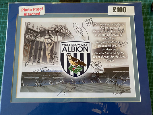 West Bromwich Albion 2023/24 squad signed limited edition print