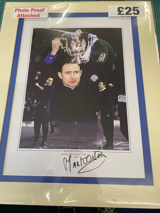 Leicester City Martin O’Neil personally signed limited edition print