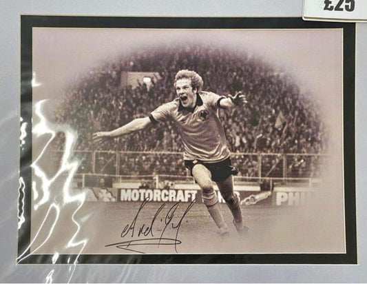 Wolverhampton Wanderers Andy Gray personally signed old style 1980 League Cup Final goal