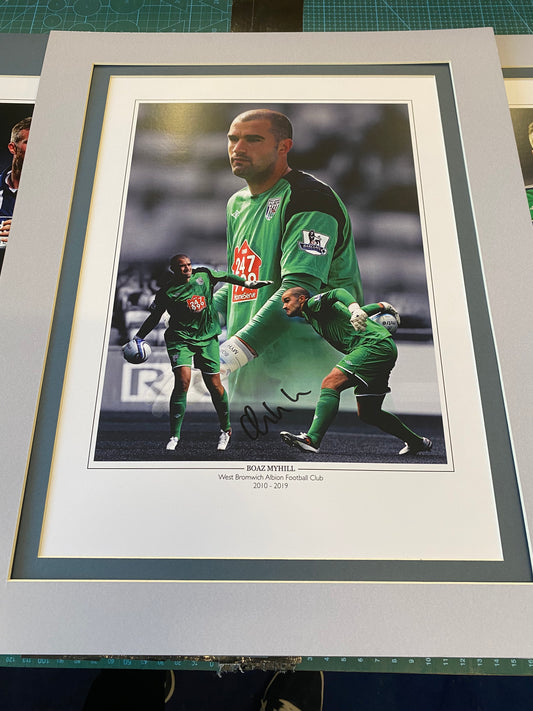 West Bromwich Albion Boaz Myhill personally signed limited edition print