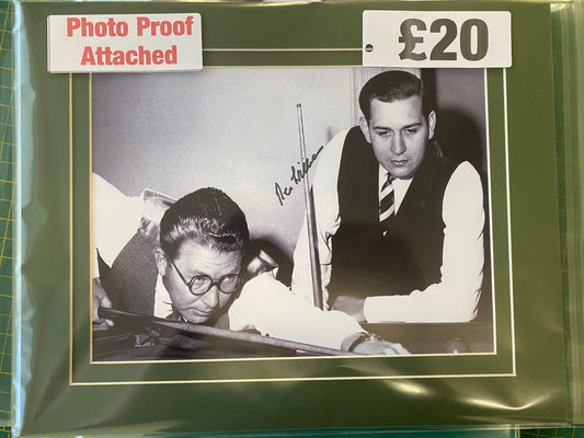 Snooker Rex Williams personally signed photograph