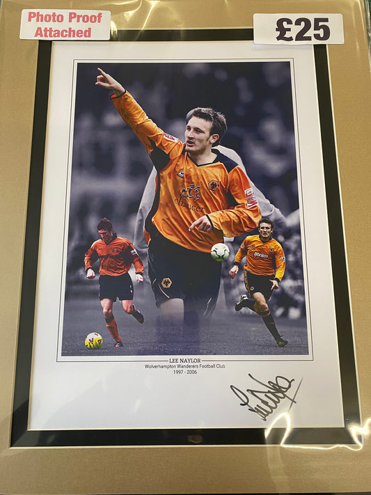 Wolverhampton Wanderers Lee Naylor personally signed limited edition print