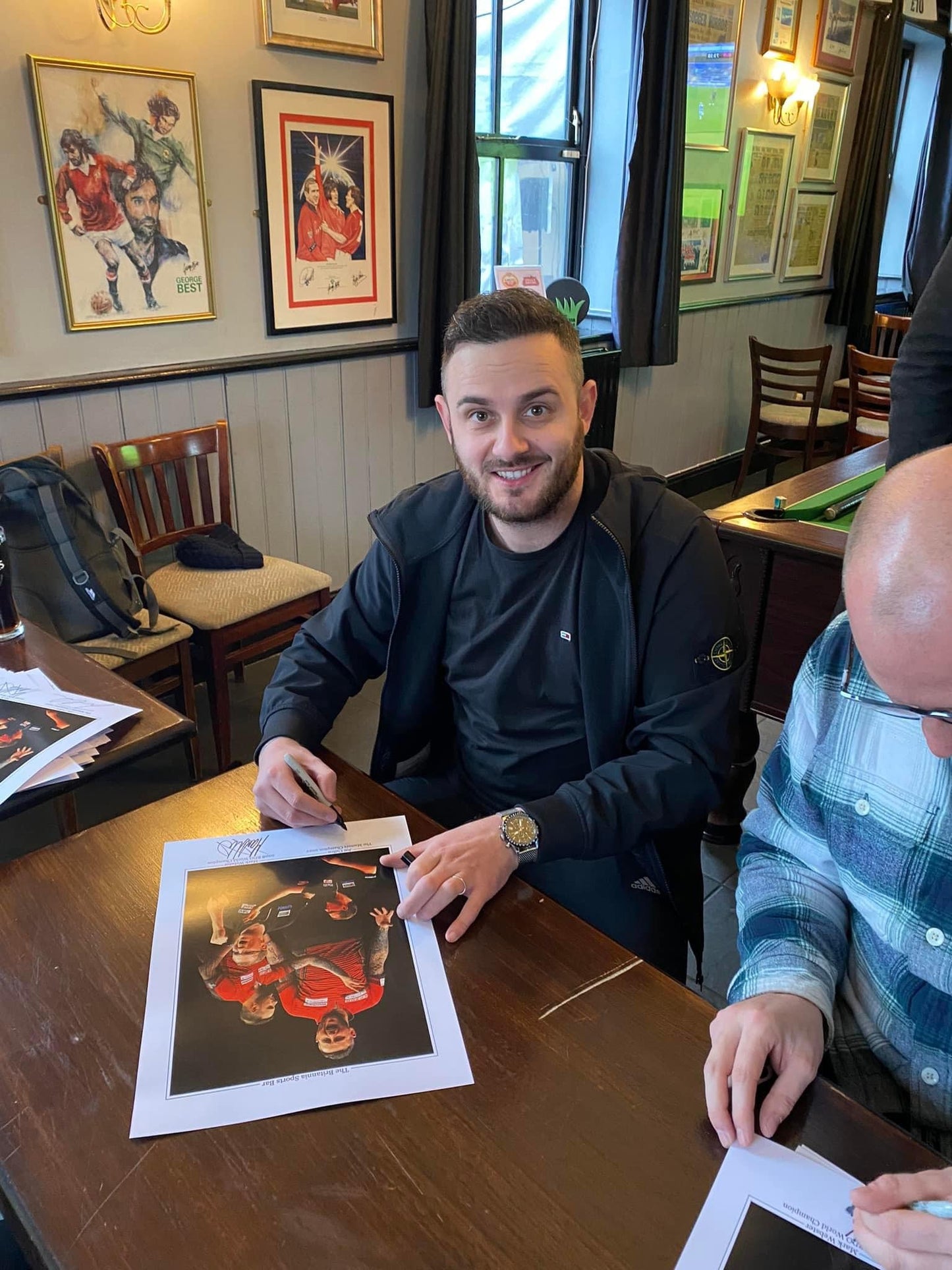 Darts Joe Cullen & Mark Webster personally signed limited edition print