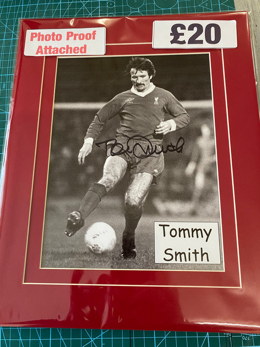 Liverpool Tommy Smith personally signed photograph