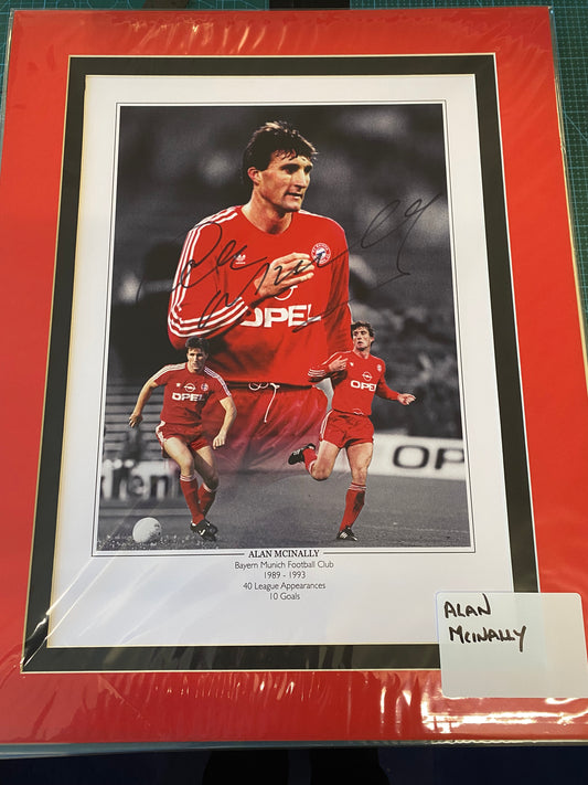 Bayern Munich Alan Mcinally personally signed print