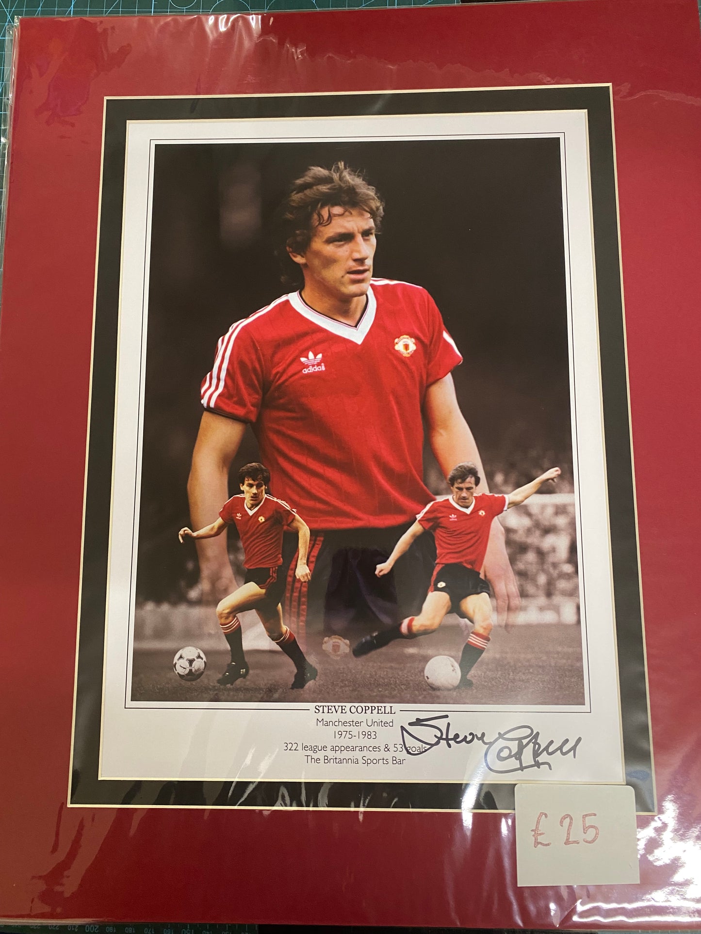 Manchester United Steve Coppell personally signed limited edition print