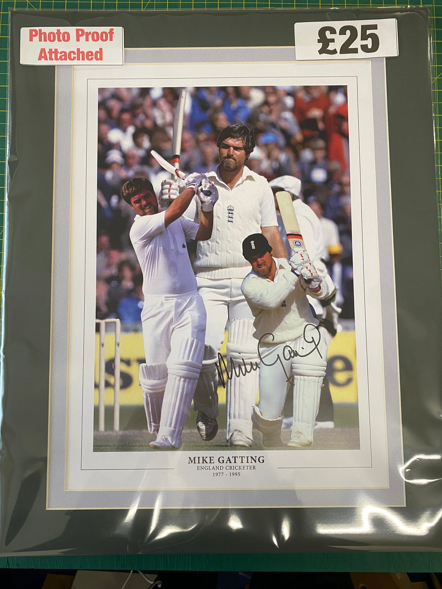 Cricket England Mike Gatting personally signed limited edition print