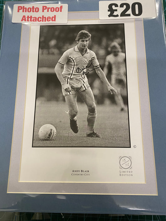 Coventry City Andy Blair personally signed limited edition print