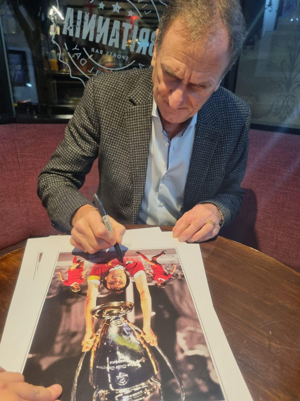 Phil Thompson Sticker Liverpool Legend Phil Thompson personally signed limited edition print ...