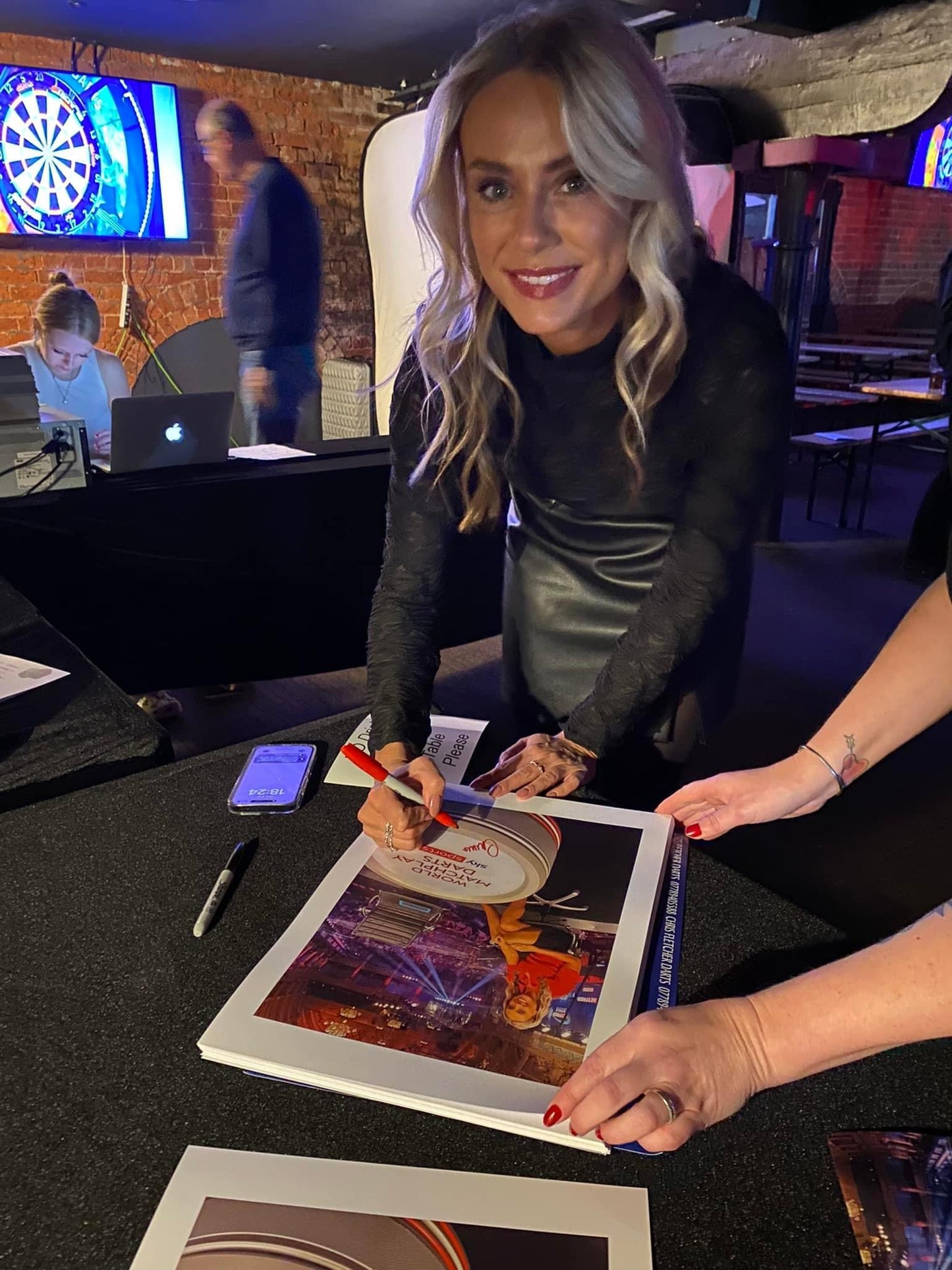 Darts Skysports presenter Emma Paton personally signed limited edition print