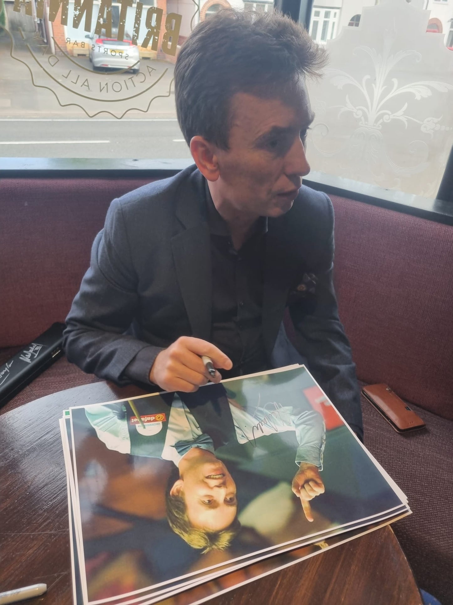 Snooker Ken Doherty personally signed caricature.