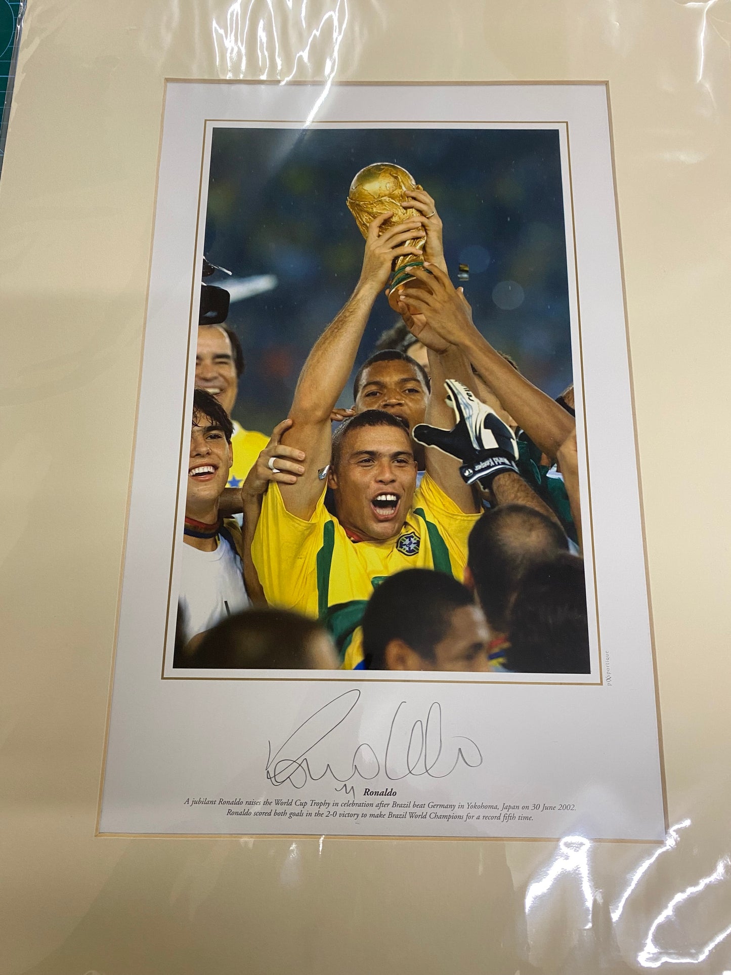 Brazil Ronaldo person signed limited edition print