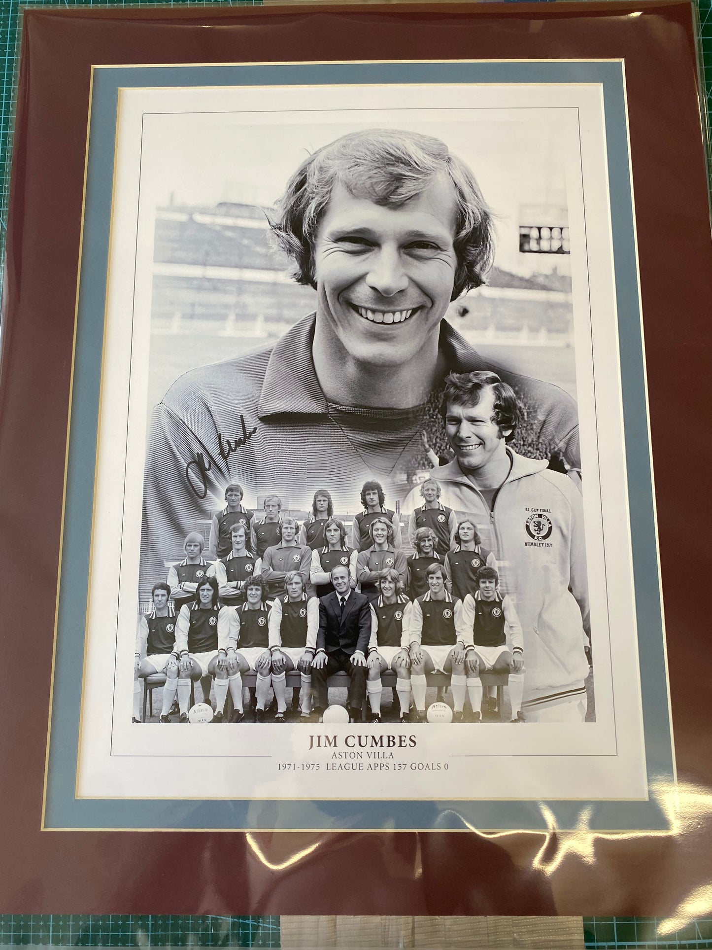 Aston Villa Jim Cumbes personally signed limited edition print