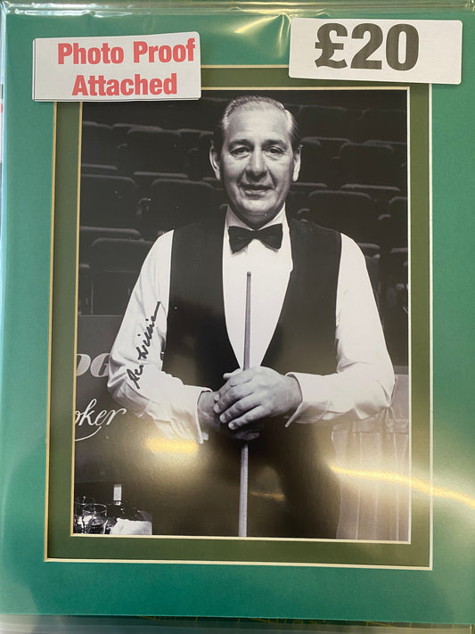 Snooker Rex Williams personally signed photograph