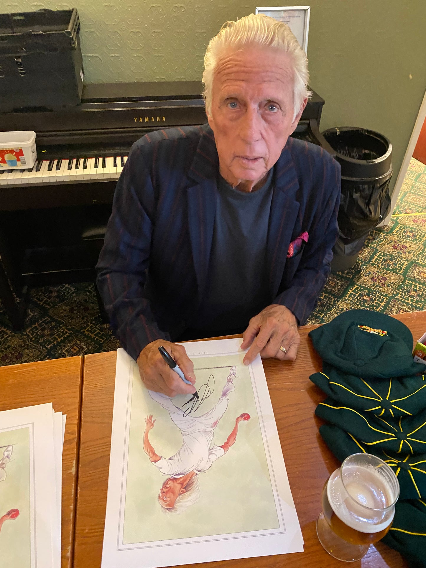 Cricket Australia Jeff Thomson personally signed caricature