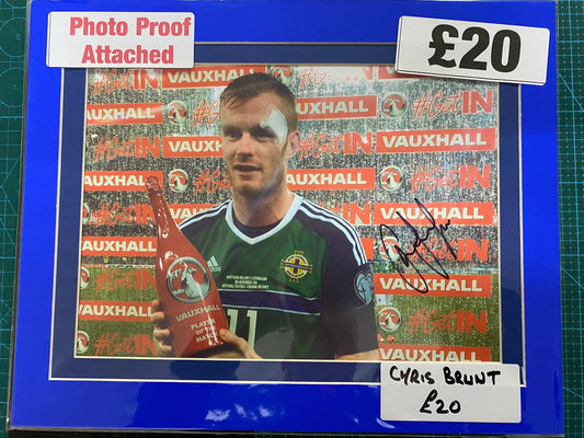 Northern Ireland & West Bromwich Albion Chris Brunt personally signed photograph