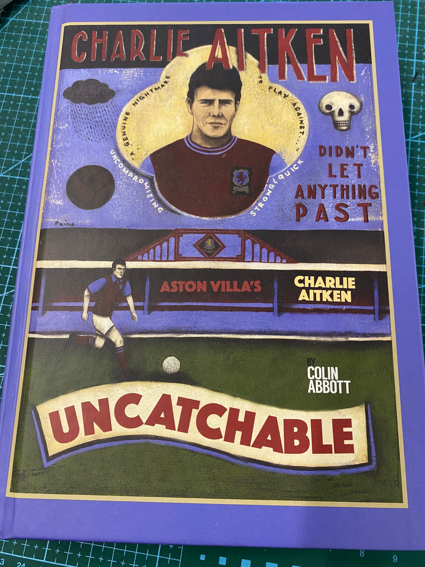 Aston Villa Charlie Aitken book personally signed by 5