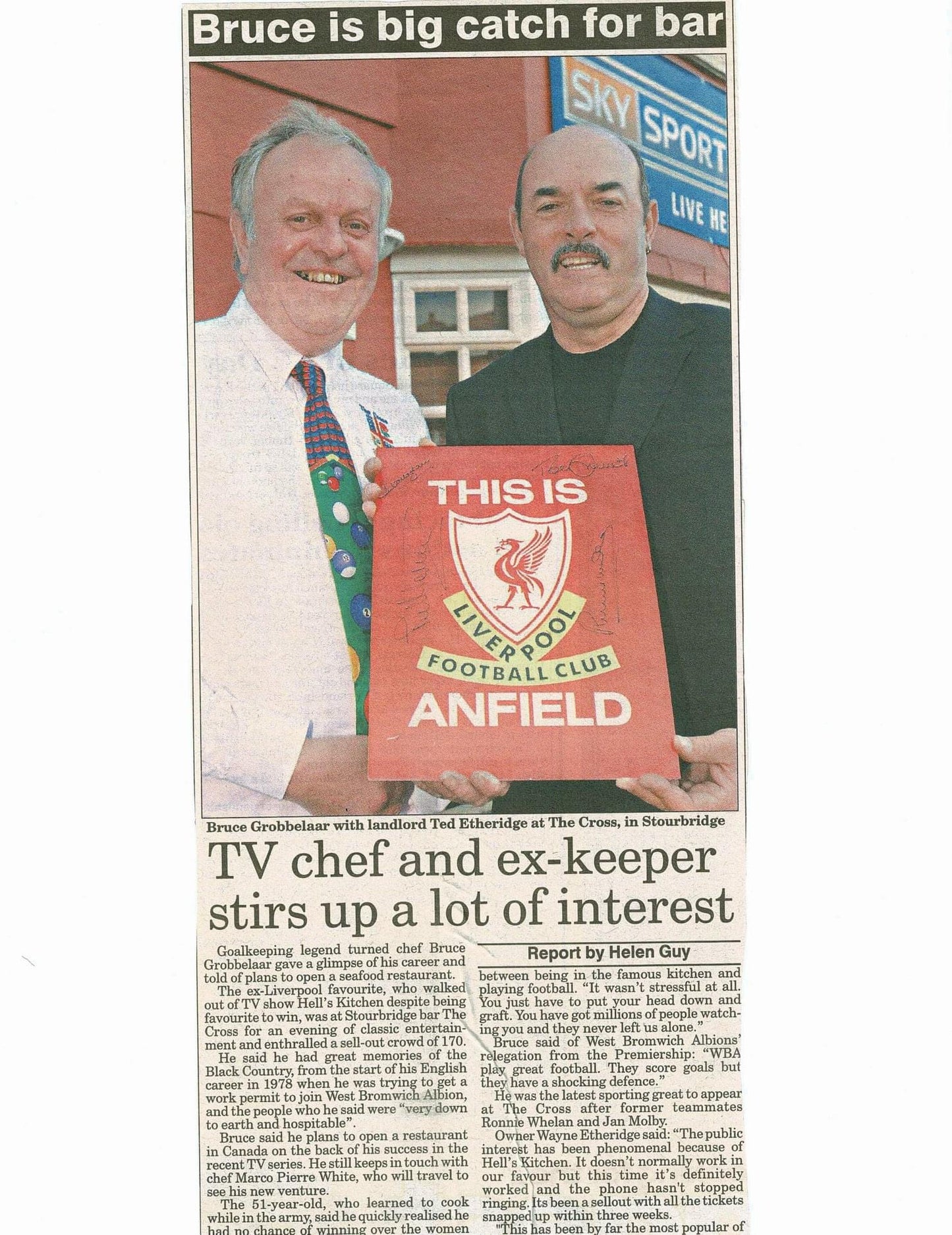 Liverpool Legends Mark Lawrenson, Bruce Grobbalaar and Ronnie Whelan display