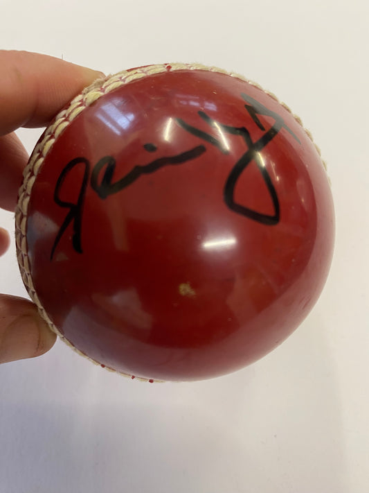 Cricket red ball personally signed by Sir Clive Lloyd