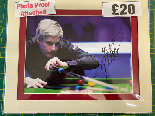 Snooker Neil Robertson personally signed photograph