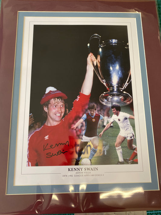 Aston Villa Kenny Swain personally signed limited edition print