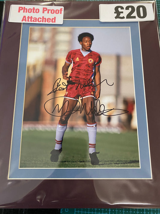 Aston Villa Mark Walters personally signed photograph