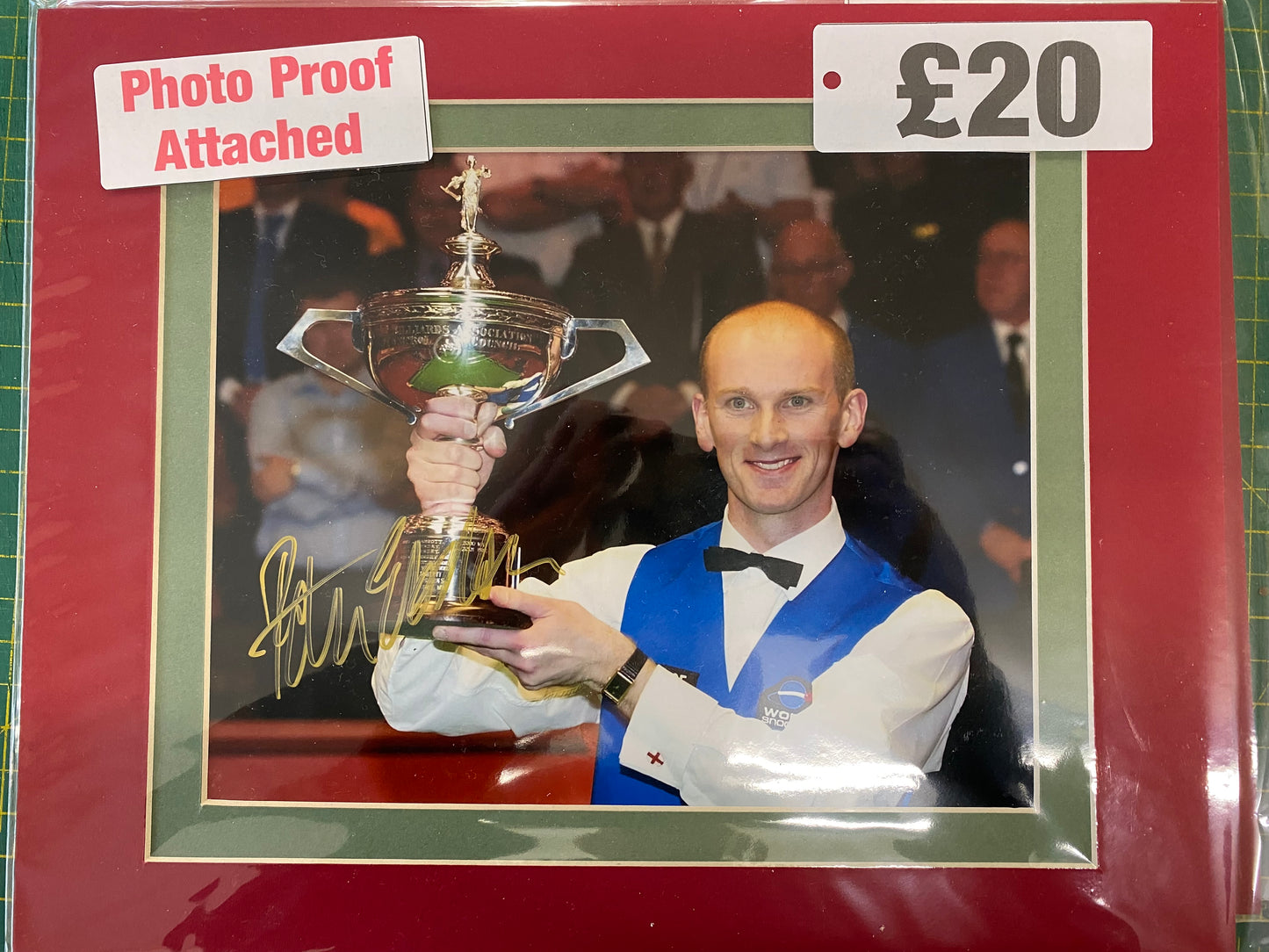 Snooker Peter Ebdon personally signed photograph