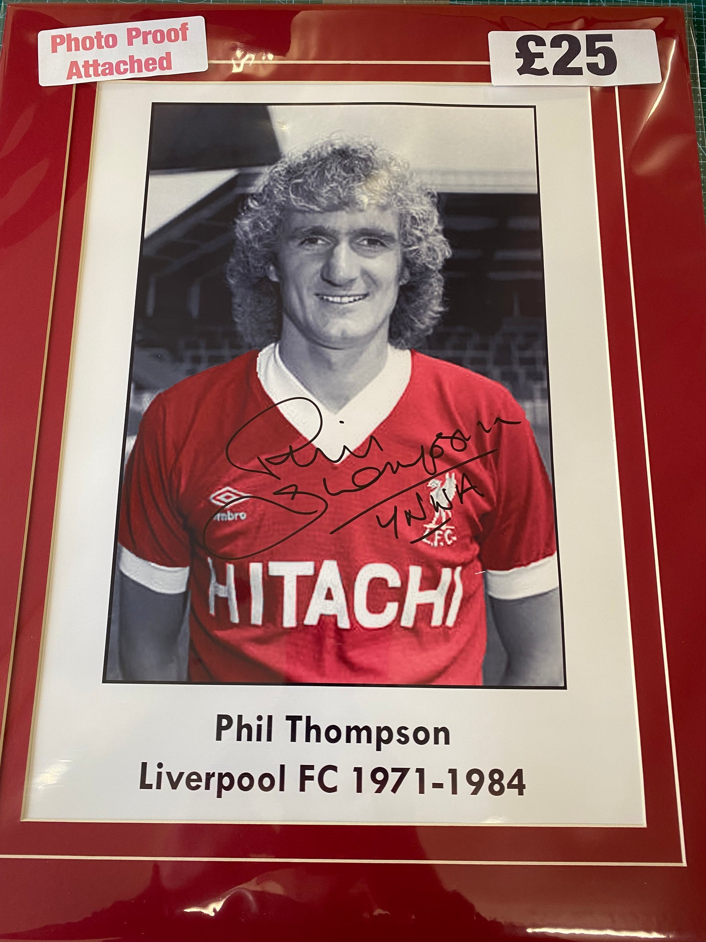 Liverpool Phil Thompson personally signed photograph