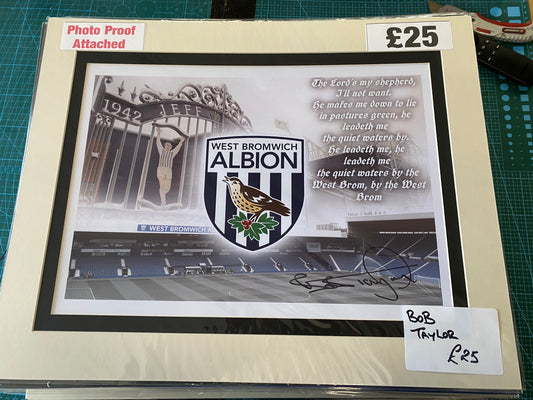 West Bromwich Albion Bob Taylor personally signed limited edition print