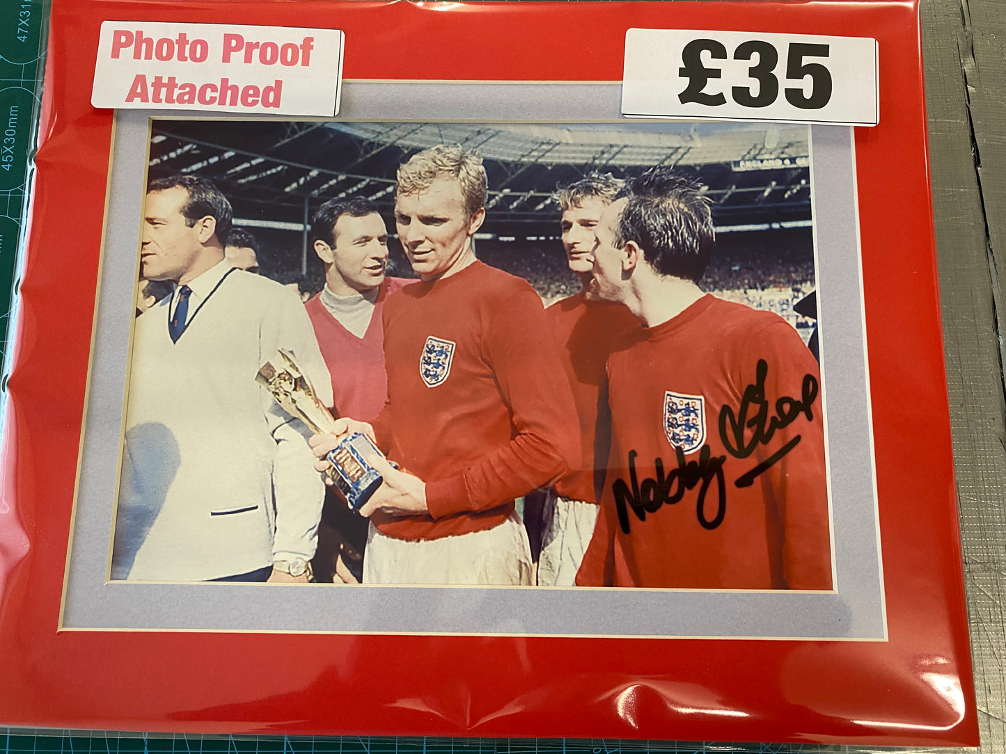 England 1966 legend Nobby Stiles personally signed photograph