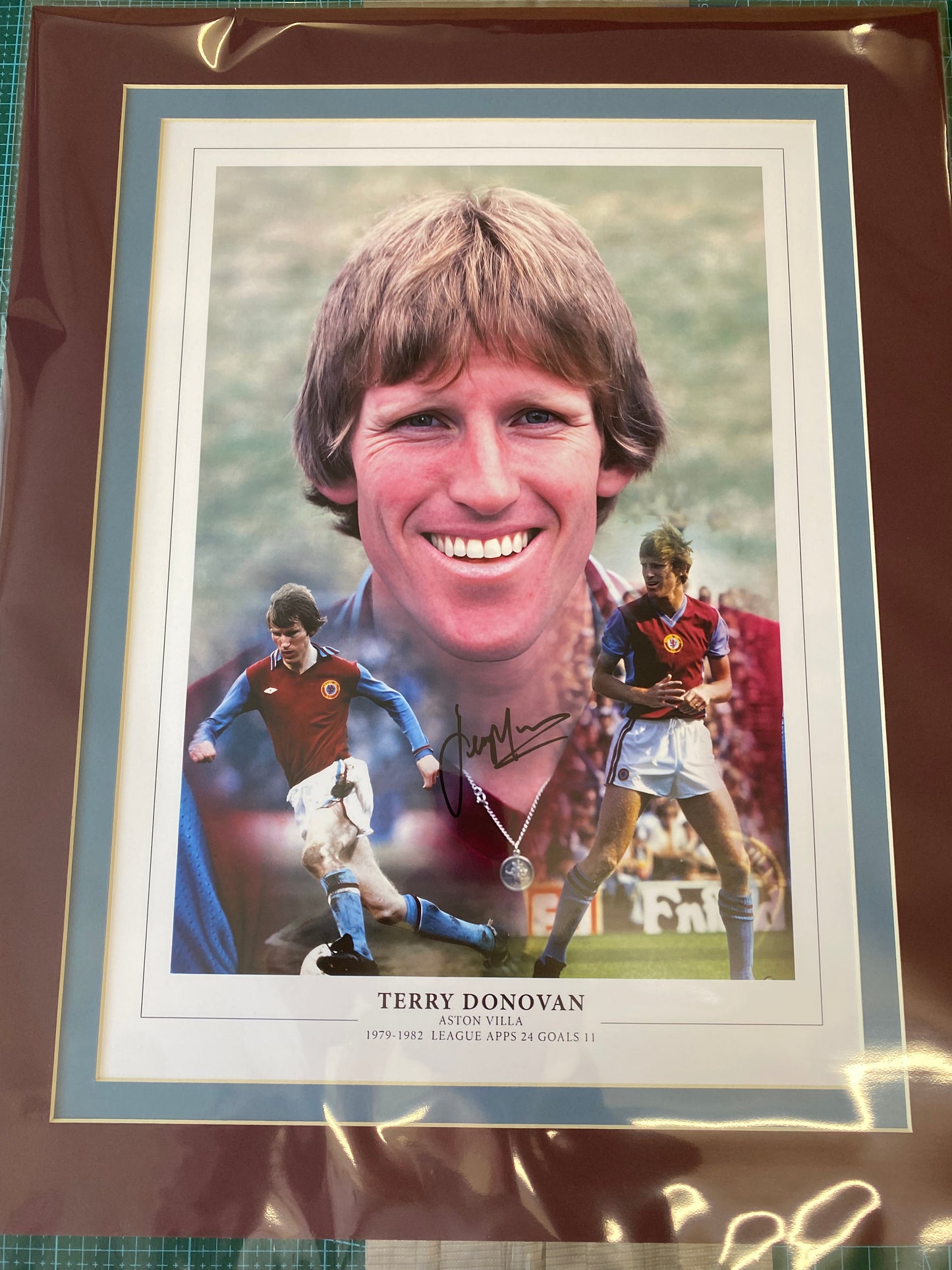 Aston Villa Terry Donovan personally signed limited edition print