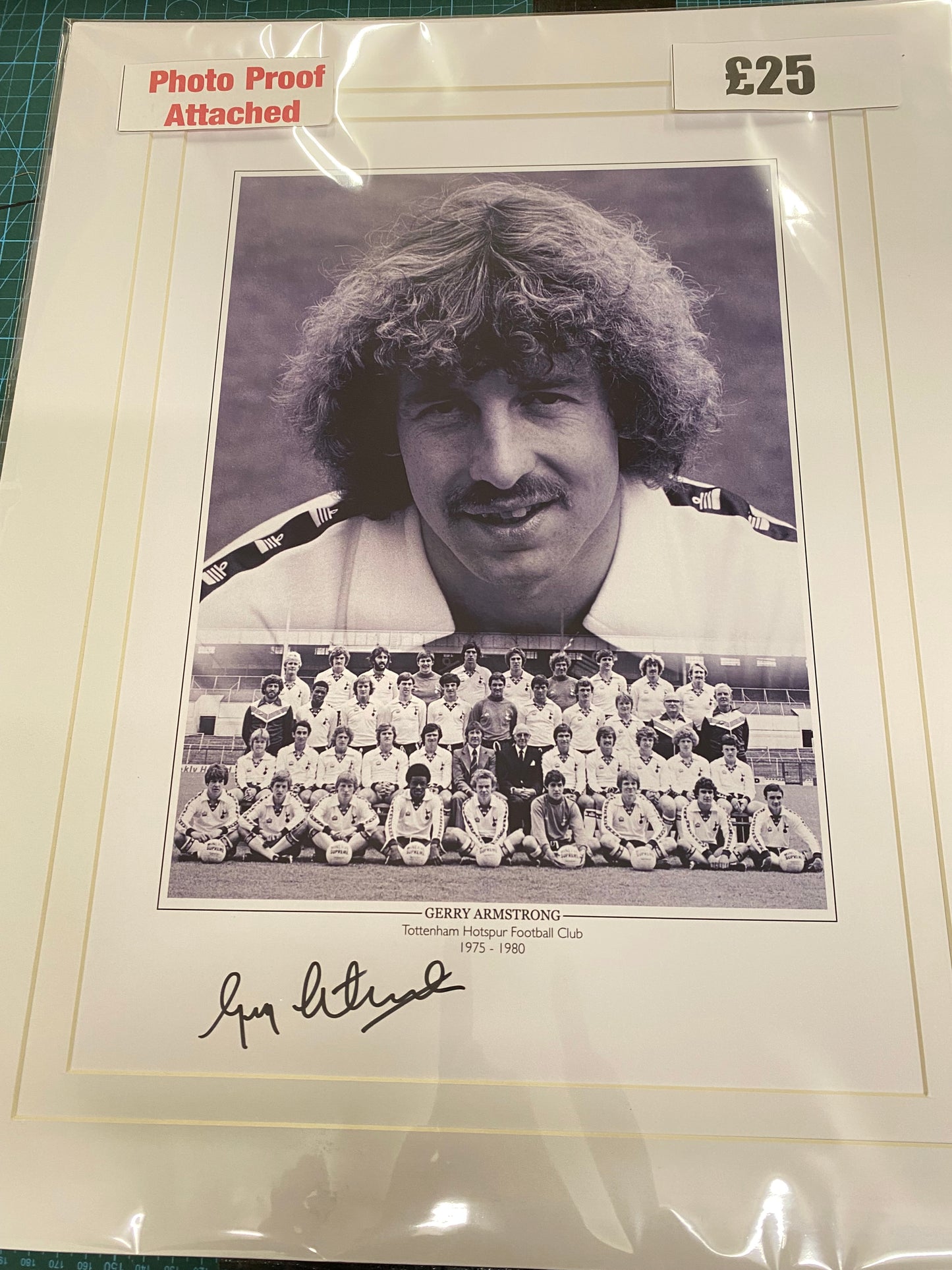 Tottenham Hotspur Gerry Armstrong personally signed limited edition print