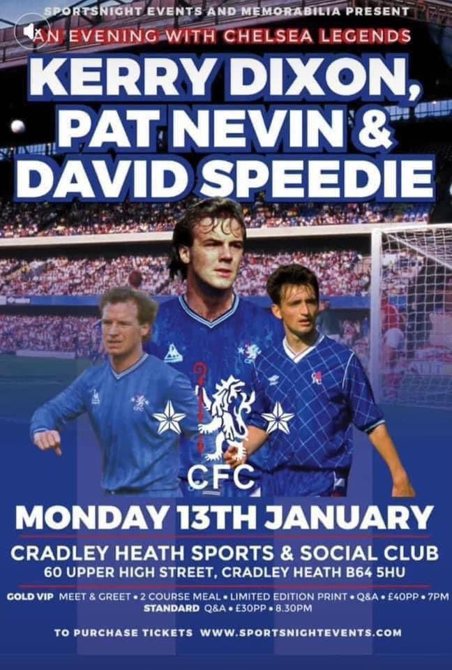 An Evening With Kerry Dixon, Pat Nevin & David Speedie