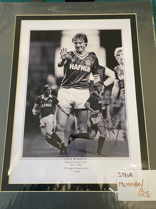 Everton Steve McMahon personally signed limited edition print