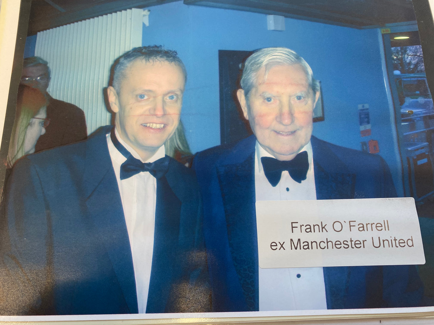 Manchester United manager Frank O’Farrell personally signed display