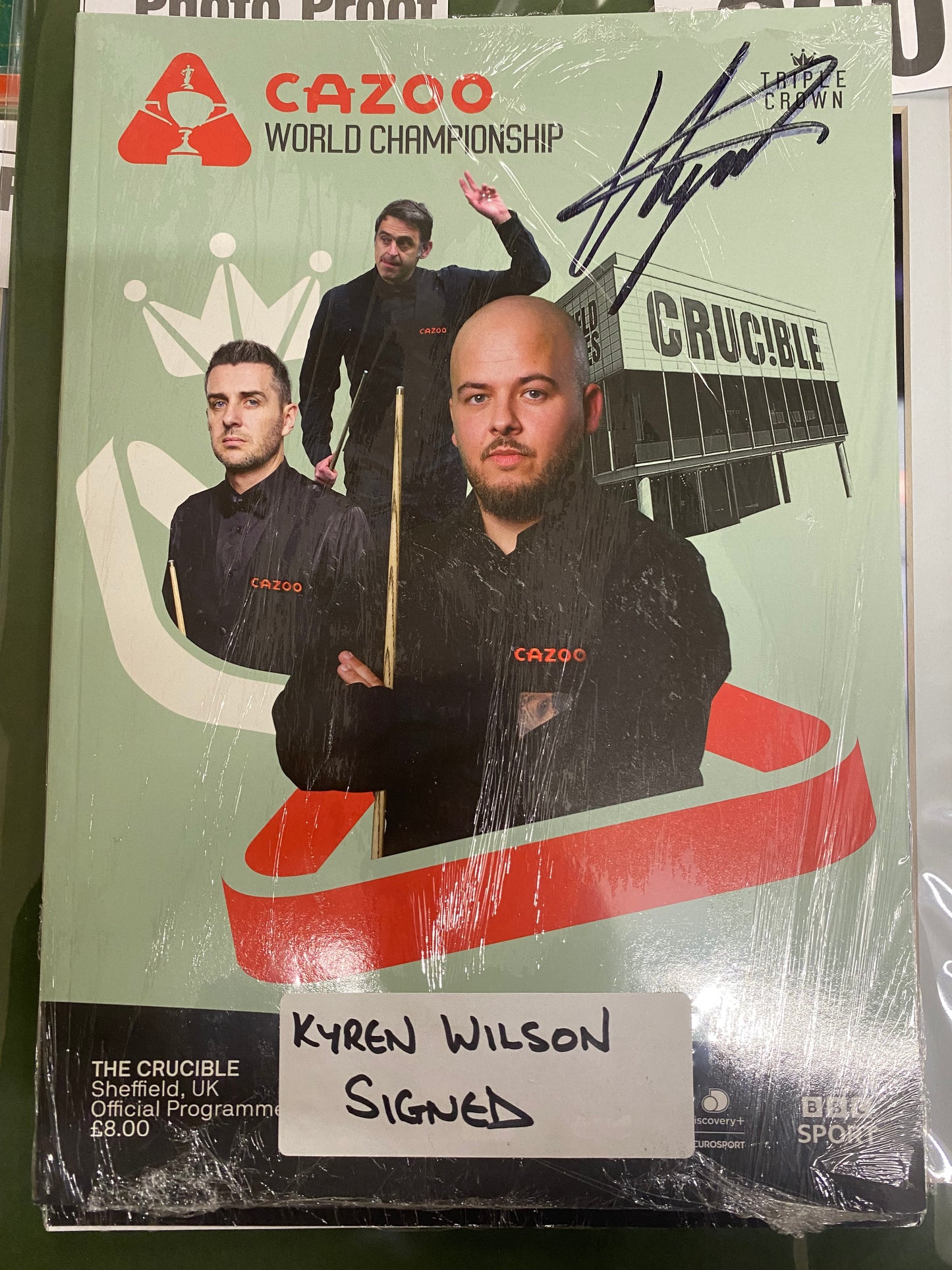 Snooker 2024 Crucible programme personally signed by 2024 World Champion Kyren Wilson